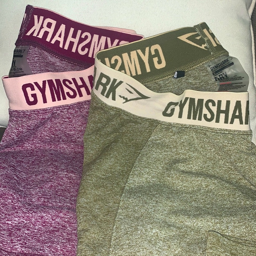 Two pairs of Gymshark Flex leggings. Size Medium.